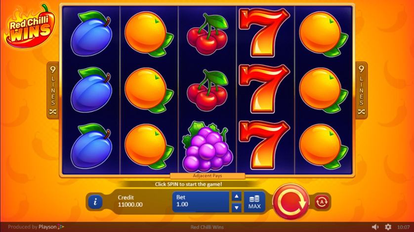 Скриншот слота Red Chilli Wins от Playson