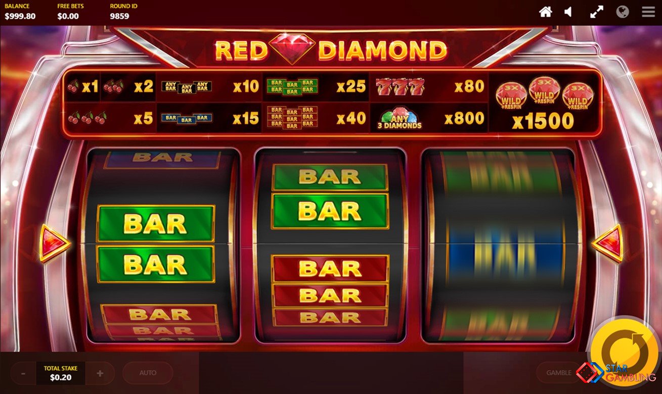 Скриншот слота Red Diamond от Red Tiger Gaming