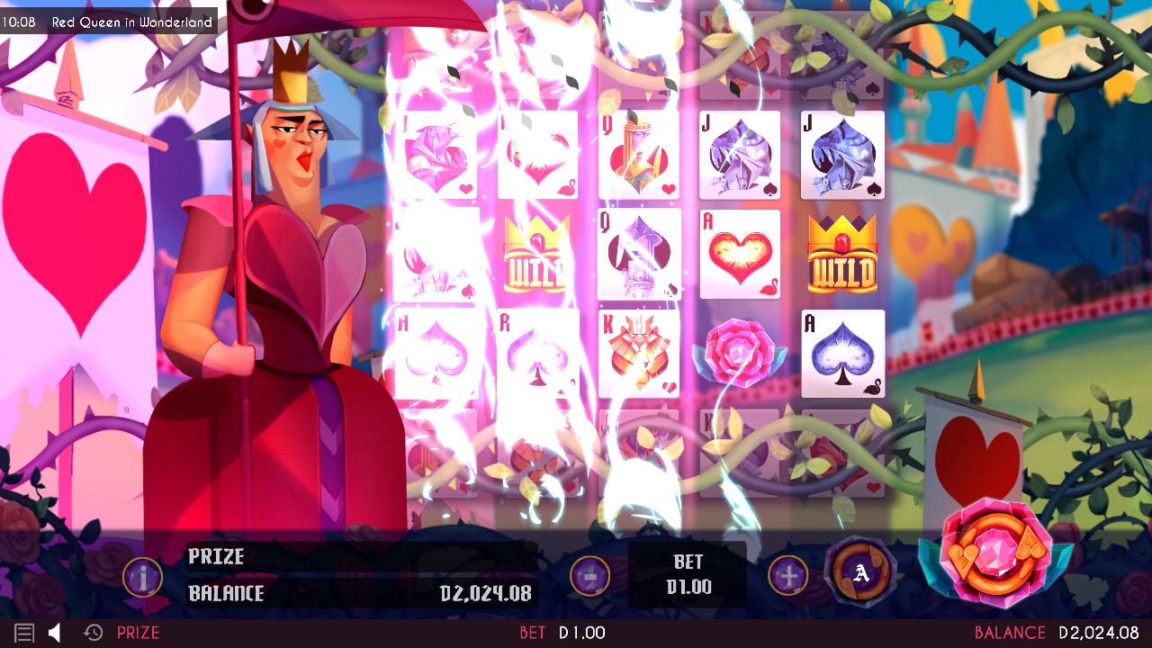 Скриншот слота Red Queen in Wonderland от Triple Cherry