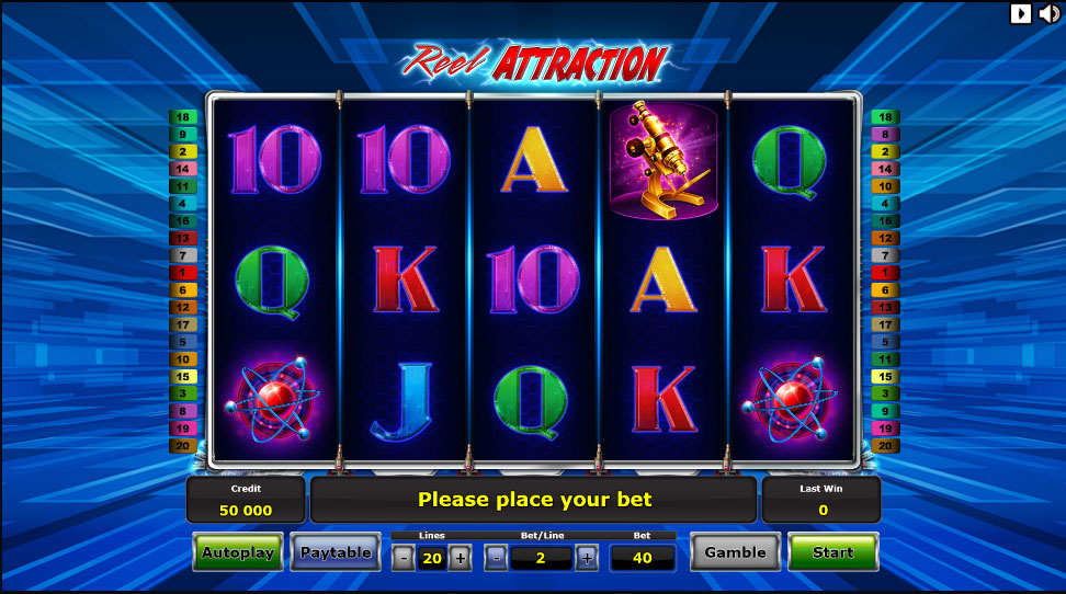 Скриншот слота Reel Attraction от Novomatic