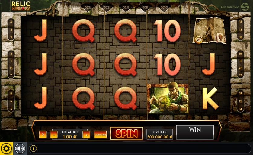 Скриншот слота Relic Heroes от Gaming1