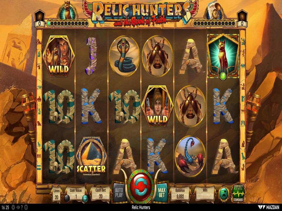 Скриншот слота Relic Hunters and the Book of Faith от Wazdan