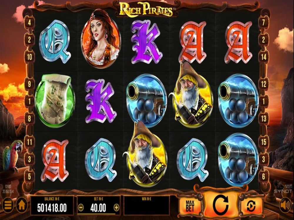 Скриншот слота Rich Pirates от Synot Games