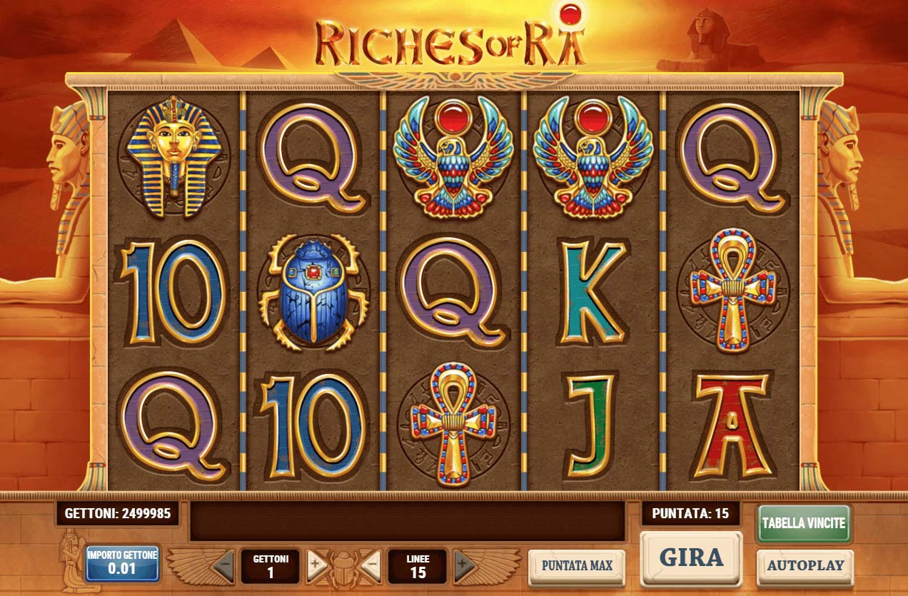 Скриншот слота Riches of Ra от Play'n GO