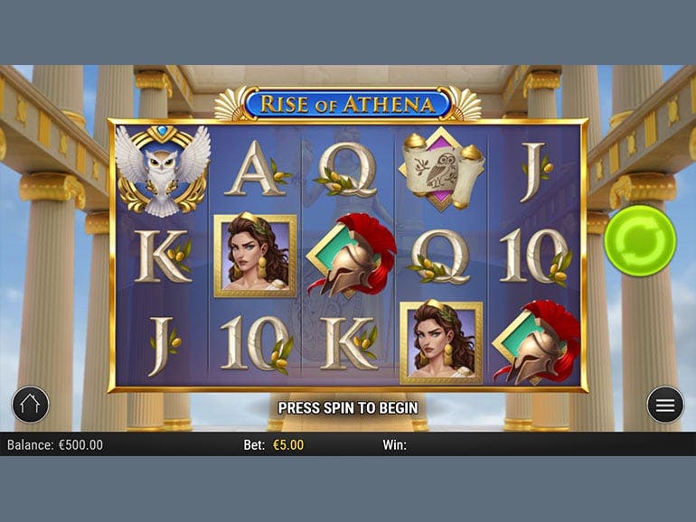 Скриншот слота Rise of Athena от Play'n GO