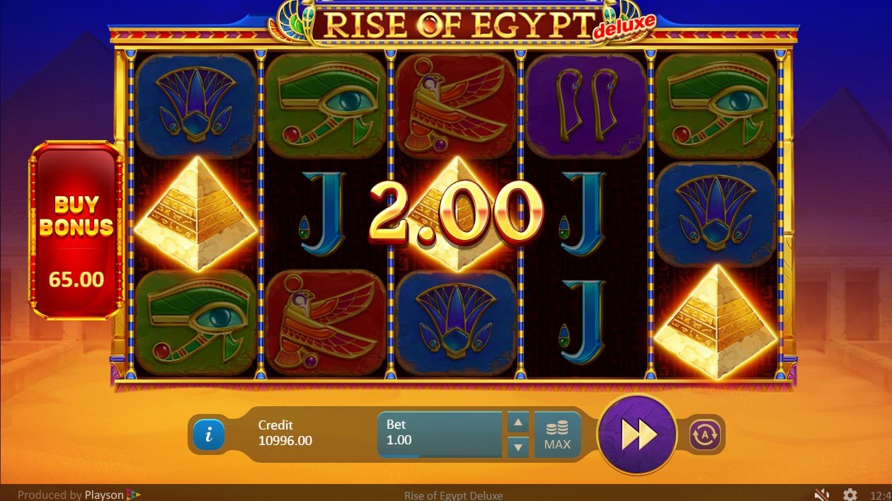 Скриншот слота Rise of Egypt Deluxe от Playson