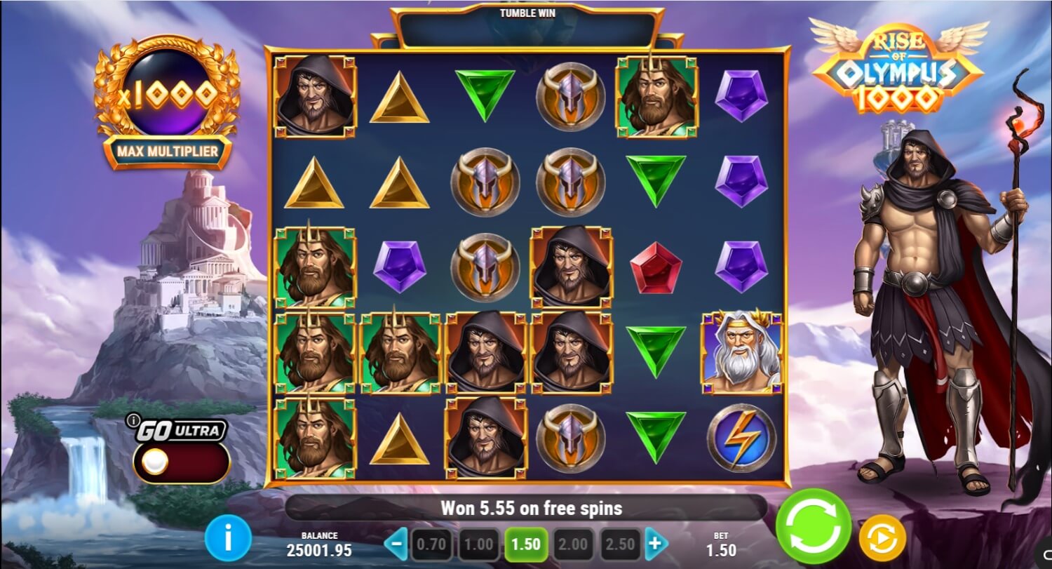 Скриншот слота Rise of Olympus от Play'n GO