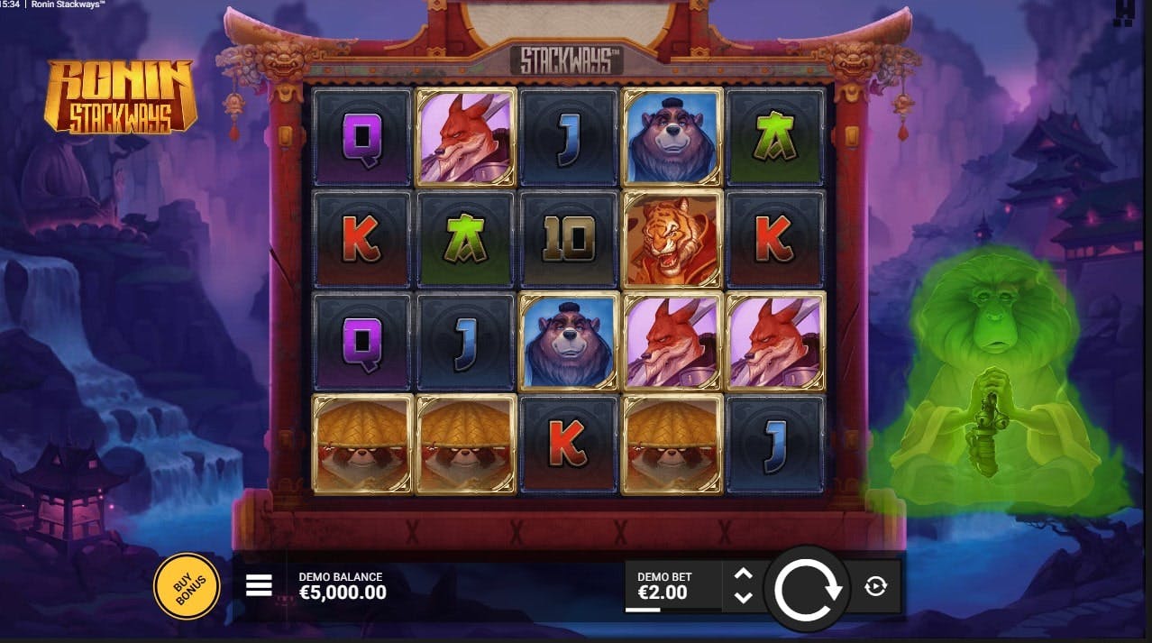 Скриншот слота Ronin StackWays от Hacksaw Gaming