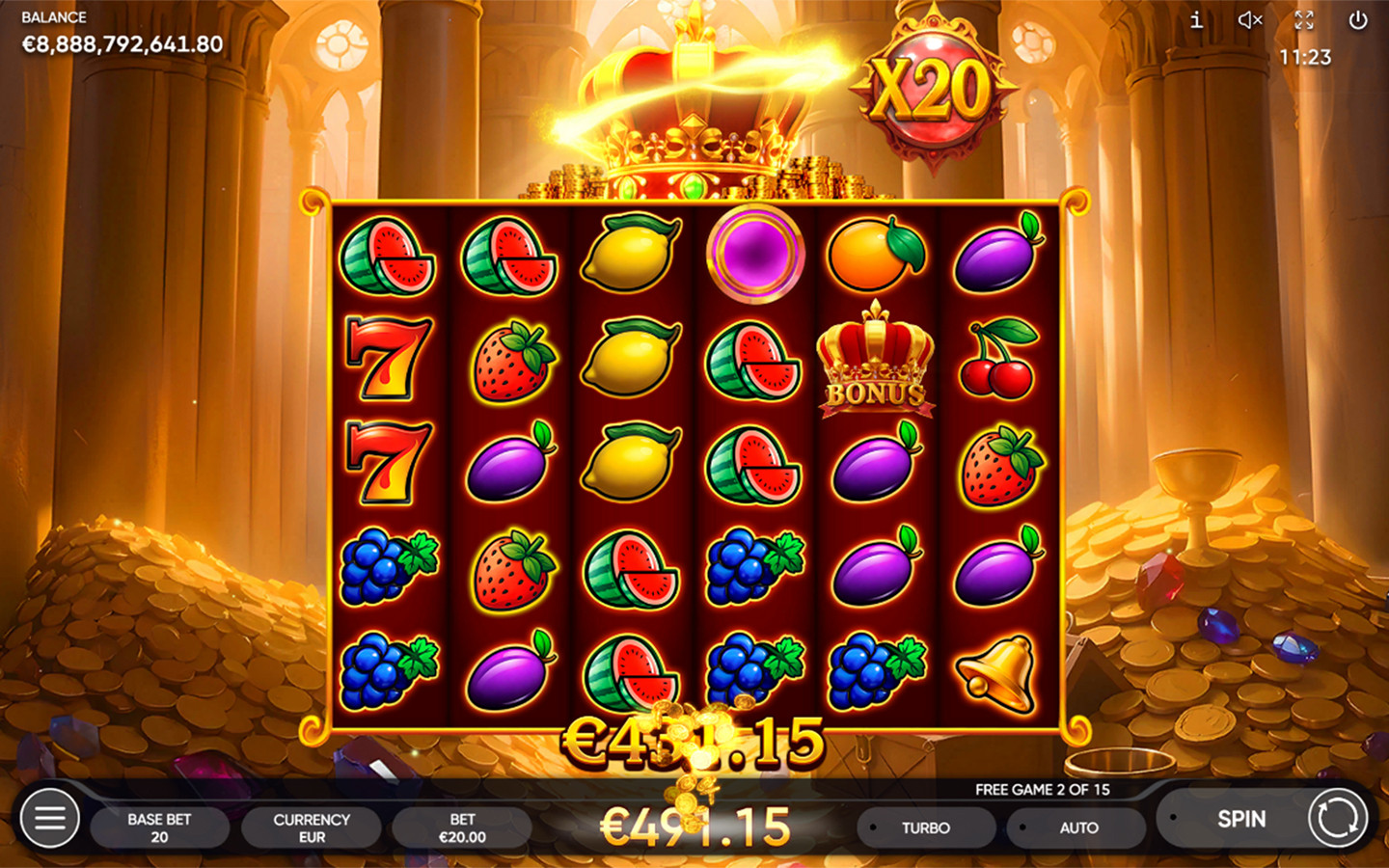 Скриншот слота Royal Crown от Spearhead Studios