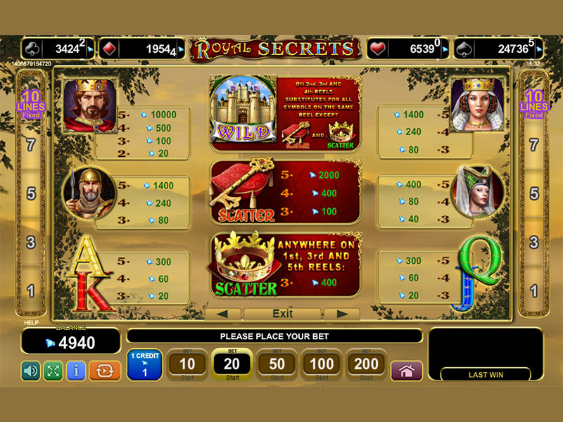 Скриншот слота Royal Secrets от Amusnet Interactive