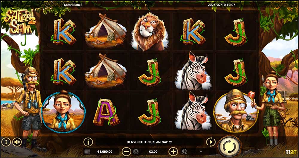 Скриншот слота Safari Sam 2 от Betsoft Gaming