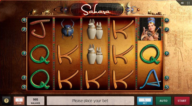 Скриншот слота Sahara от WorldMatch