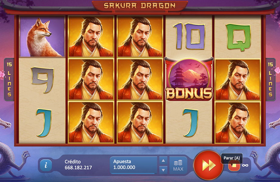 Скриншот слота Sakura Dragon от Playson