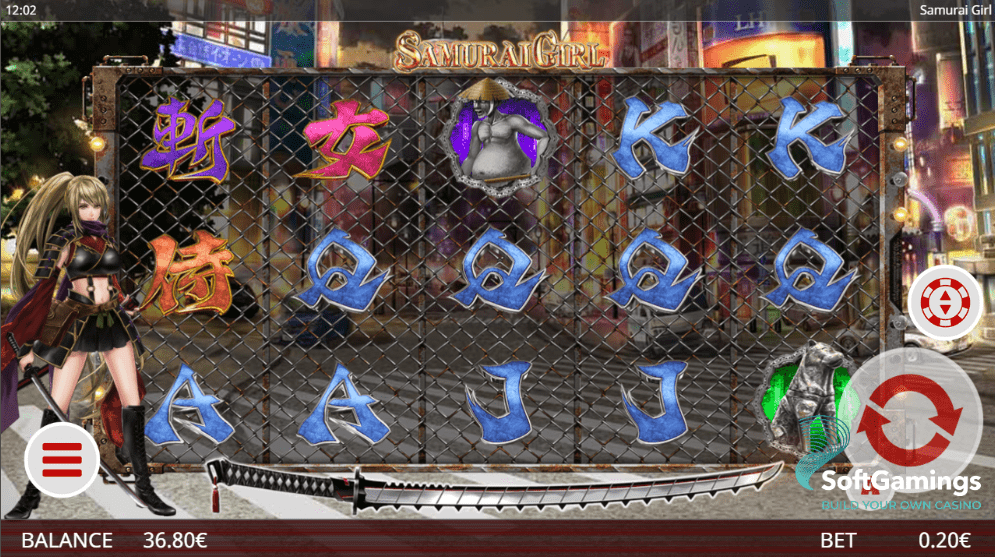 Скриншот слота Samurai Girl от Ganapati