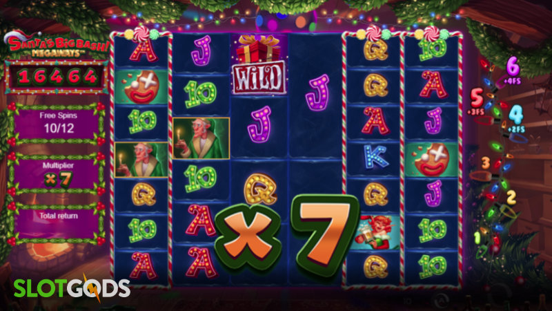 Скриншот слота Santa’s Big Bash Megaways от Iron Dog Studio