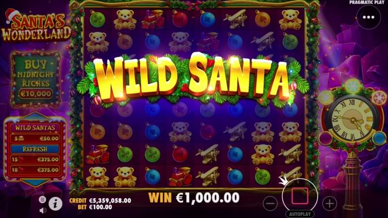 Скриншот слота Santa’s Wonderland от Pragmatic Play