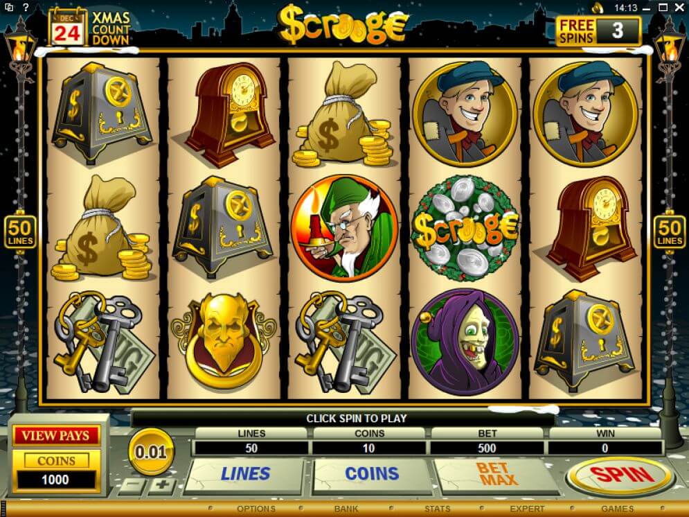 Скриншот слота Scrooge от Microgaming