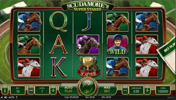 Скриншот слота Scudamore’s Super Stakes от NetEnt