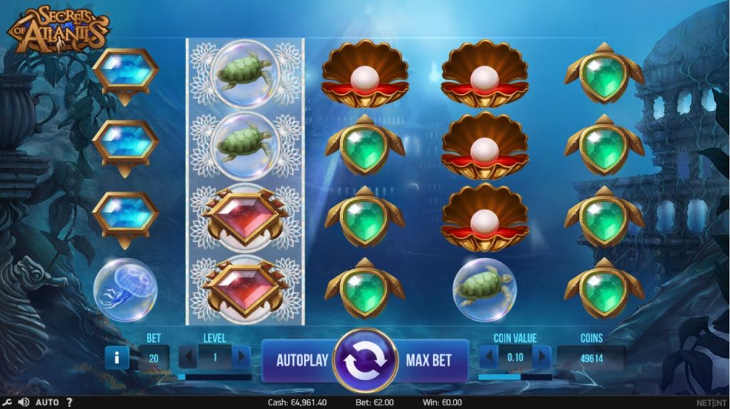 Скриншот слота Secrets of Atlantis от NetEnt