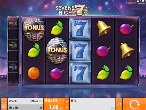 Скриншот слота Sevens High от Quickspin