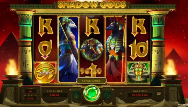 Скриншот слота Shadow Gods от Real Time Gaming