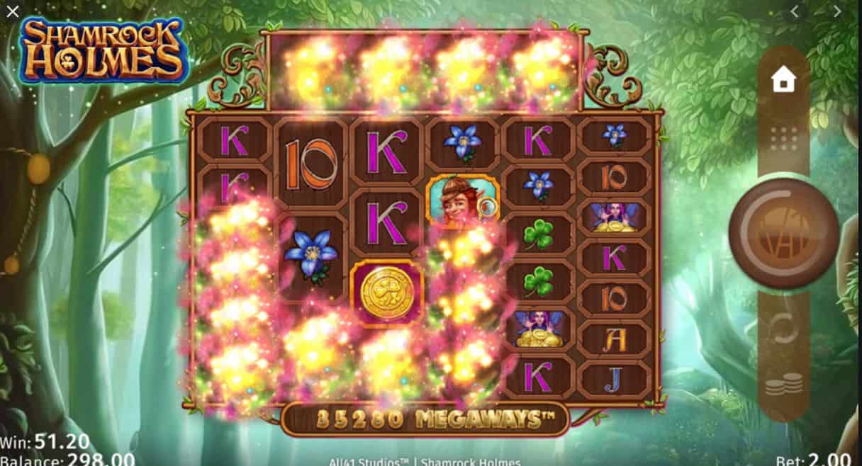Скриншот слота Shamrock Holmes Megaways от All41 Studios