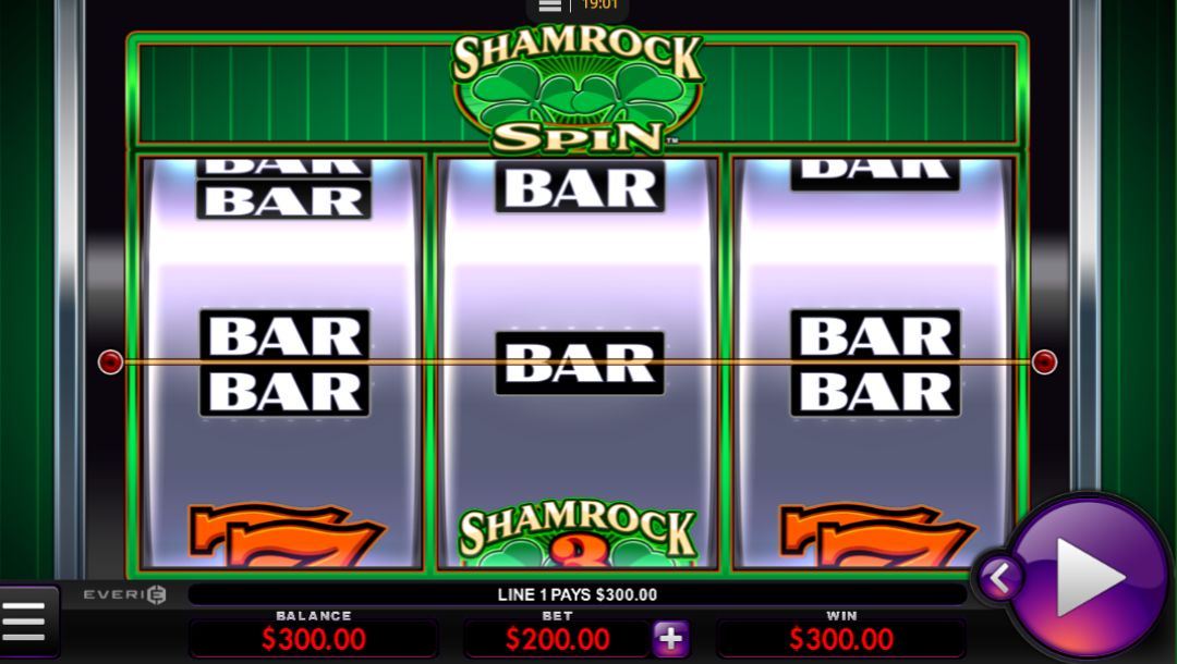 Скриншот слота Shamrock Spin от Everi