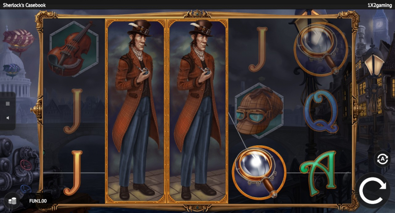 Скриншот слота Sherlock’s Casebook от 1x2 Gaming