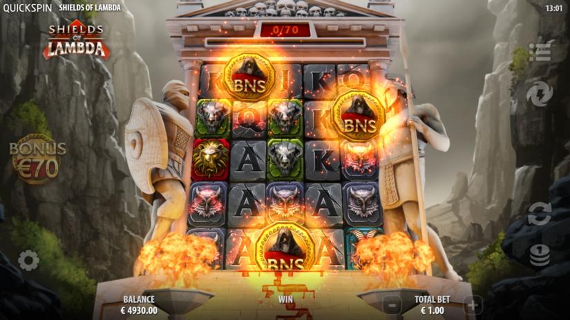 Скриншот слота Shields of Lambda от Quickspin