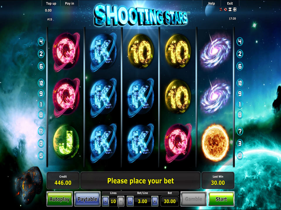 Скриншот слота Shooting Stars от Novomatic