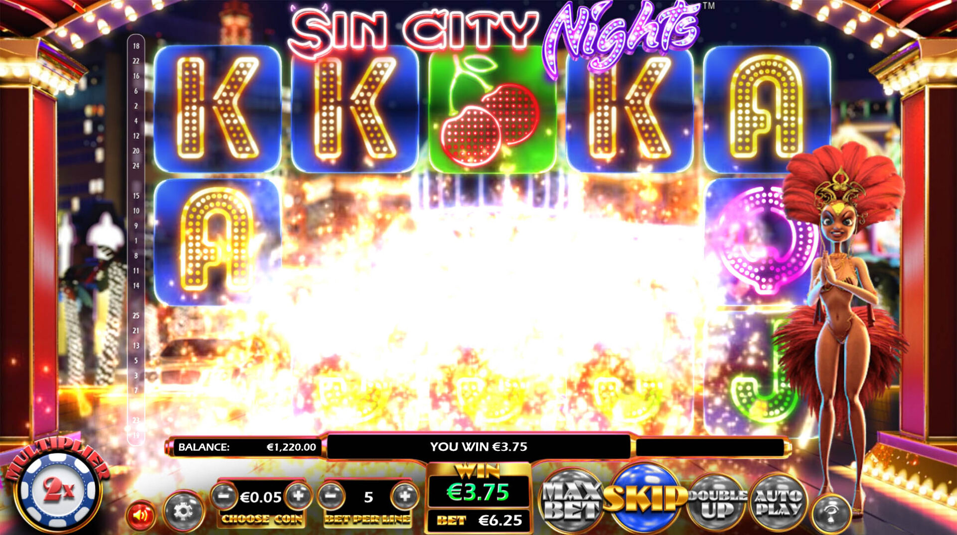 Скриншот слота Sin City Nights от Betsoft