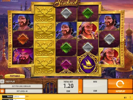 Скриншот слота Sinbad от Quickspin