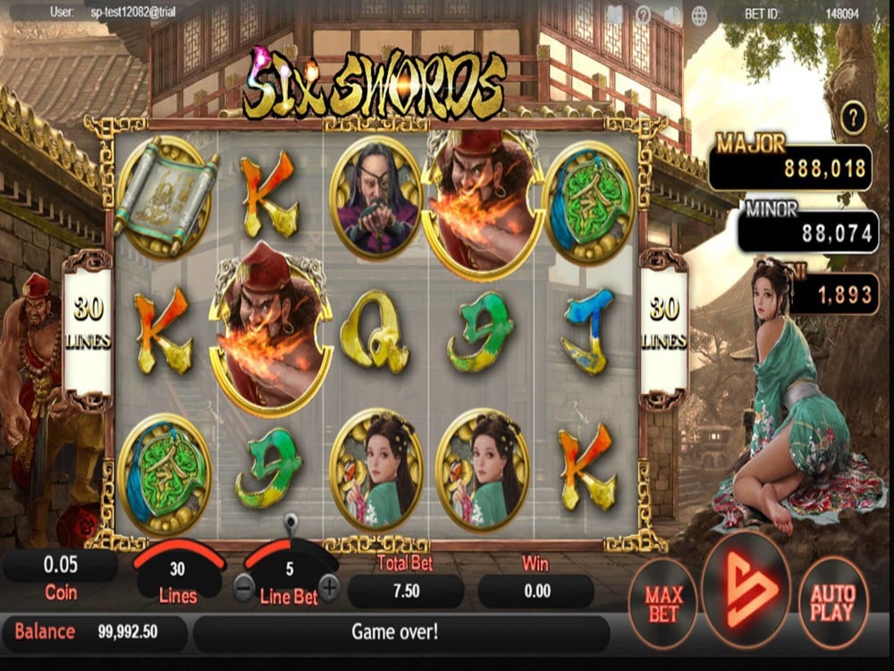 Скриншот слота Шесть мечей от SimplePlay