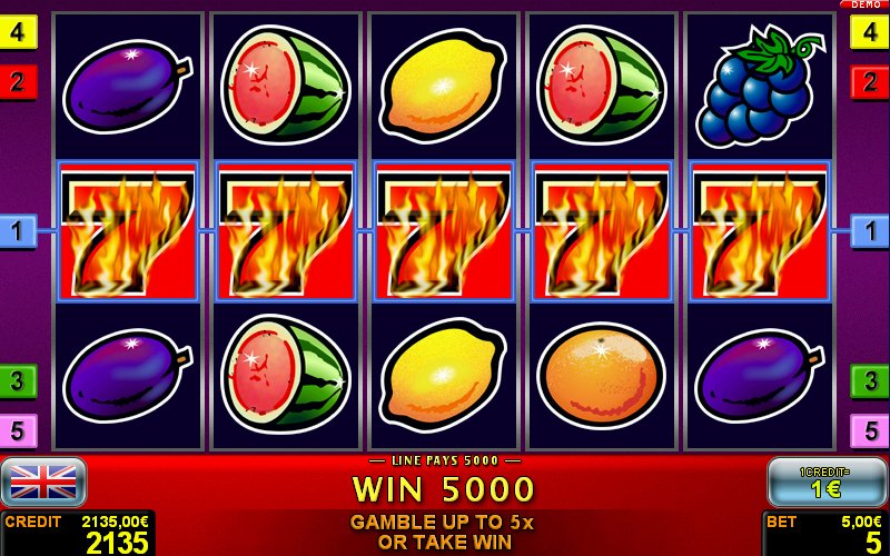 Скриншот слота Sizzling Hot от Novomatic