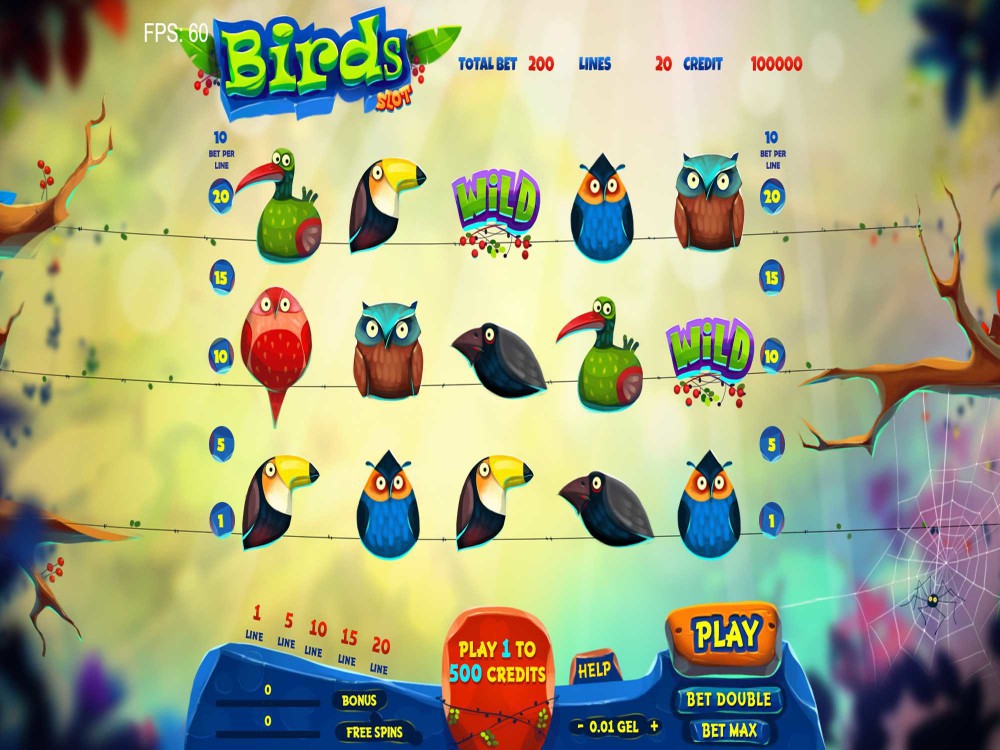 Скриншот слота Slot Birds от Apollo Games