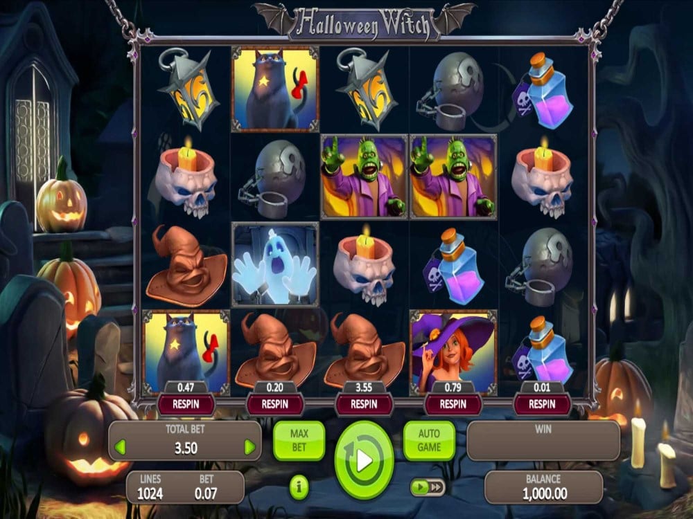 Halloween Witch - бонусные функции и выигрыши