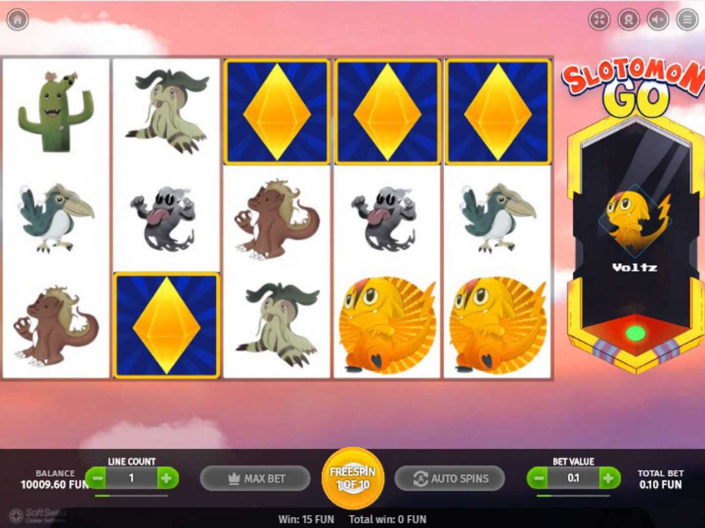 Скриншот слота Slotomon Go от BGaming