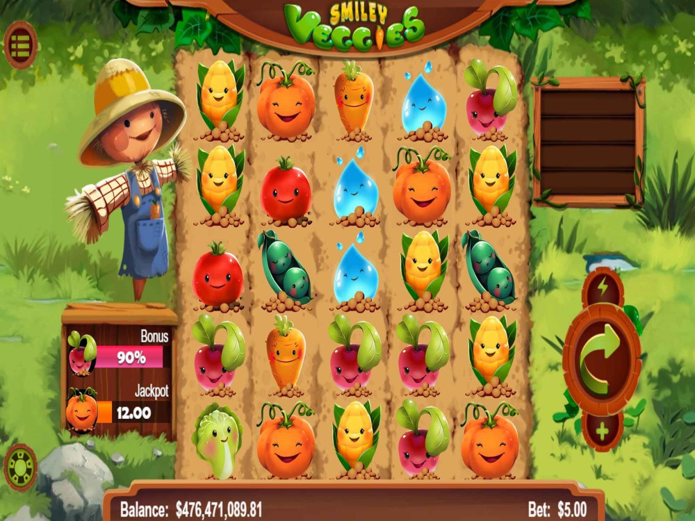 Скриншот слота Smiley Veggies от Mobilots