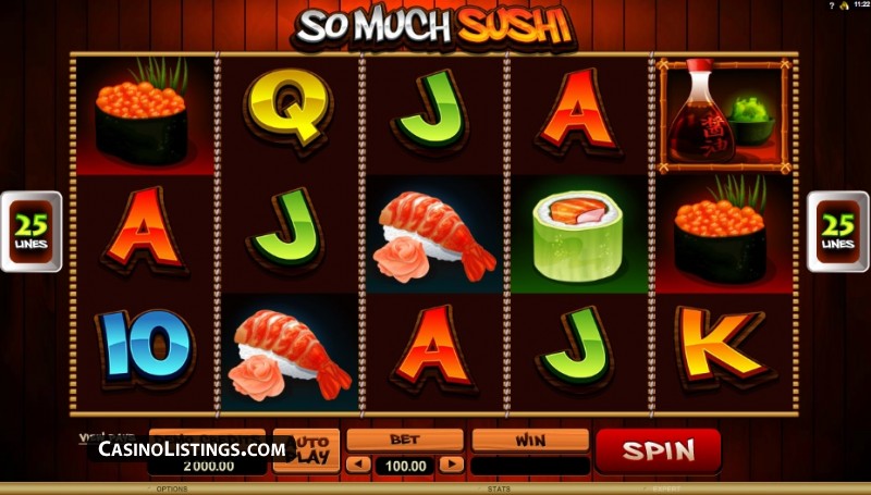 Скриншот слота So Much Sushi от Microgaming