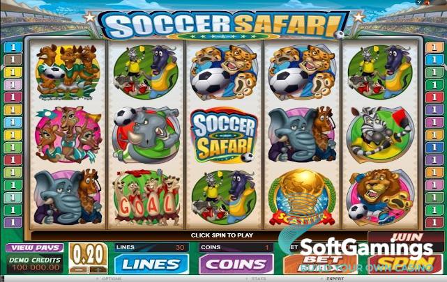 Скриншот слота Soccer Safari от Microgaming