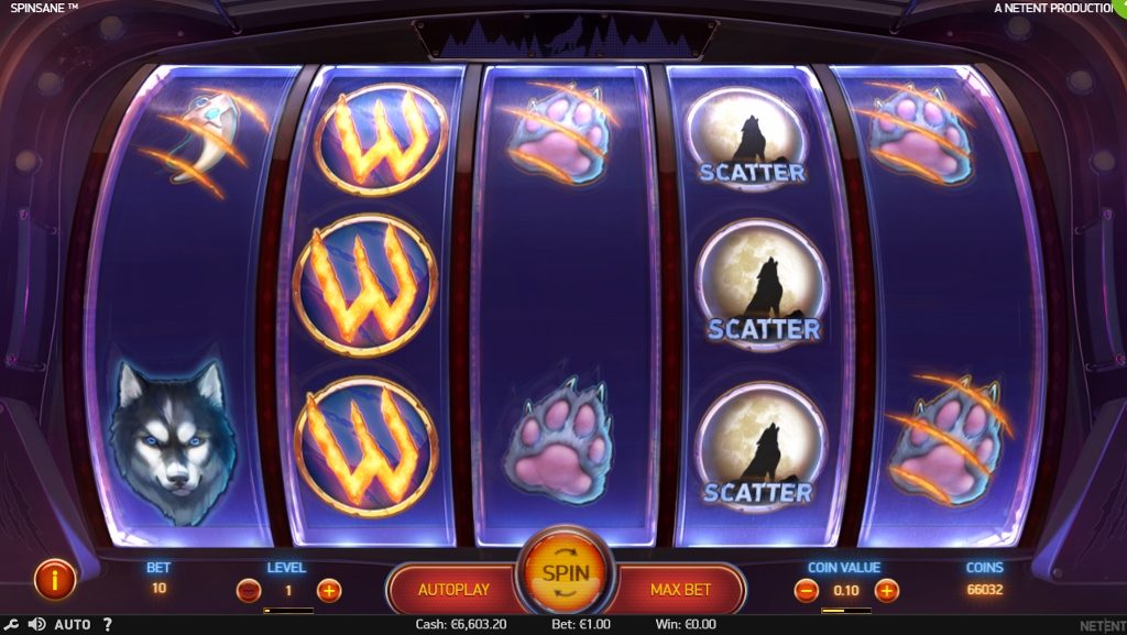 Скриншот слота Spinsane от NetEnt