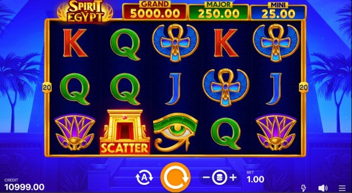 Скриншот слота Spirit of Egypt: Hold and Win от Playson