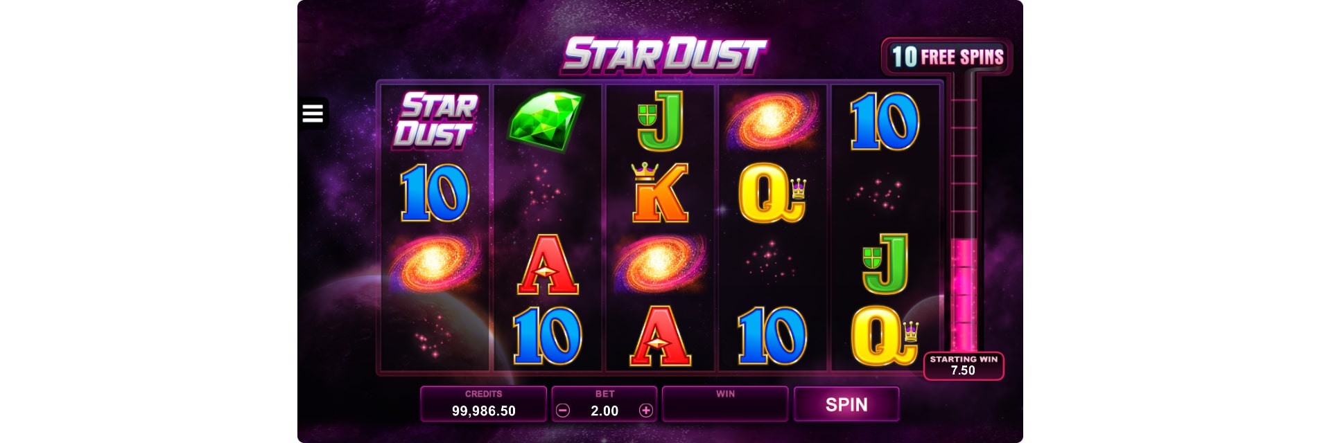 Скриншот слота StarDust от Microgaming