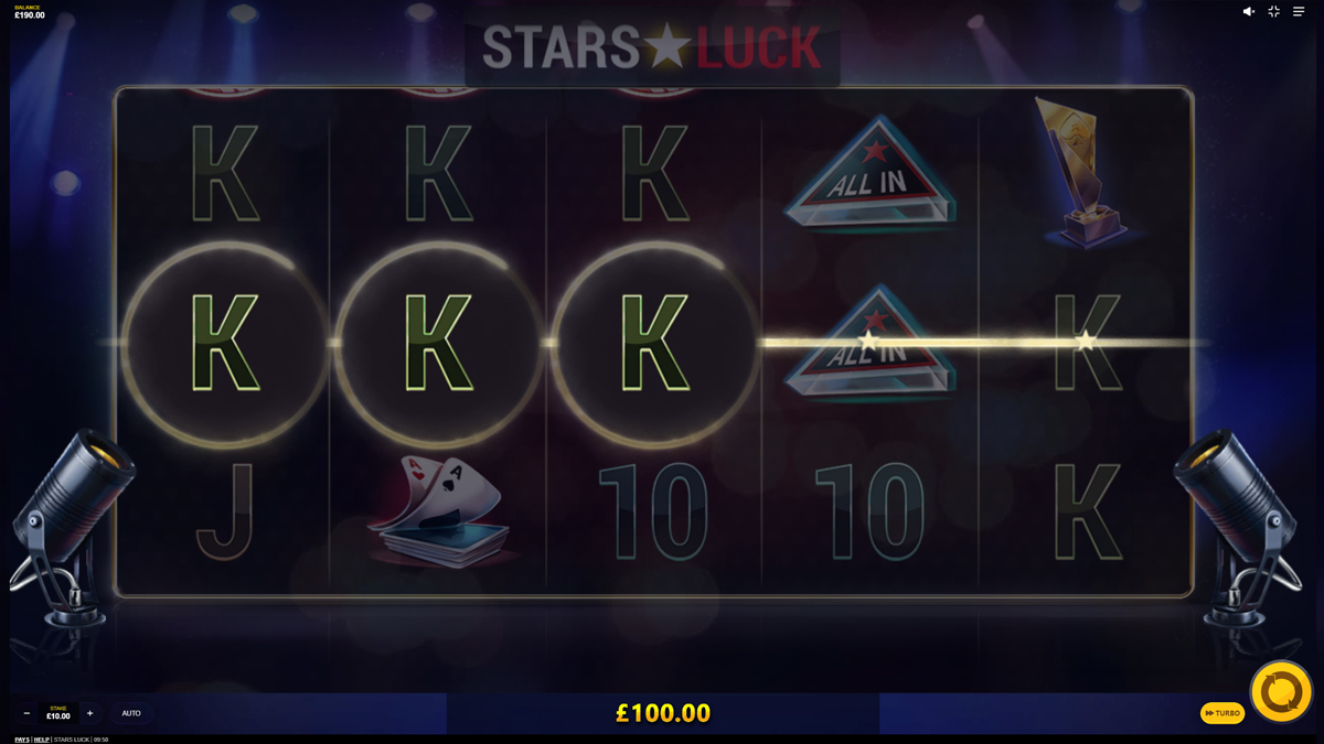 Скриншот слота Stars Luck от Red Tiger Gaming