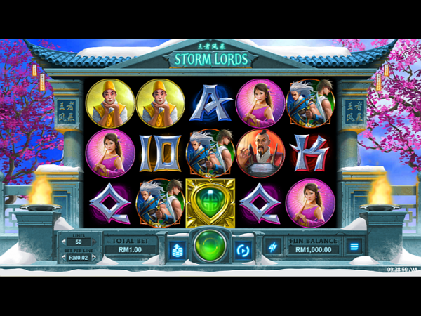 Скриншот слота Storm Lords от Real Time Gaming