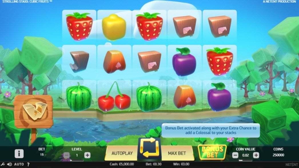 Скриншот слота Strolling Staxx от NetEnt