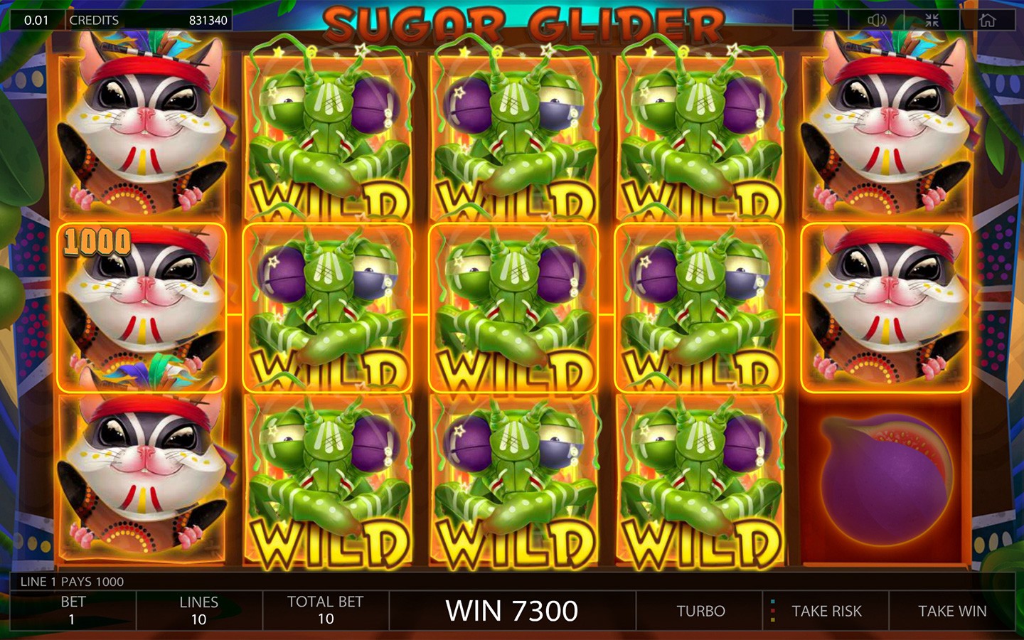 Скриншот слота Sugar Glider – игровой автомат от Endorphina