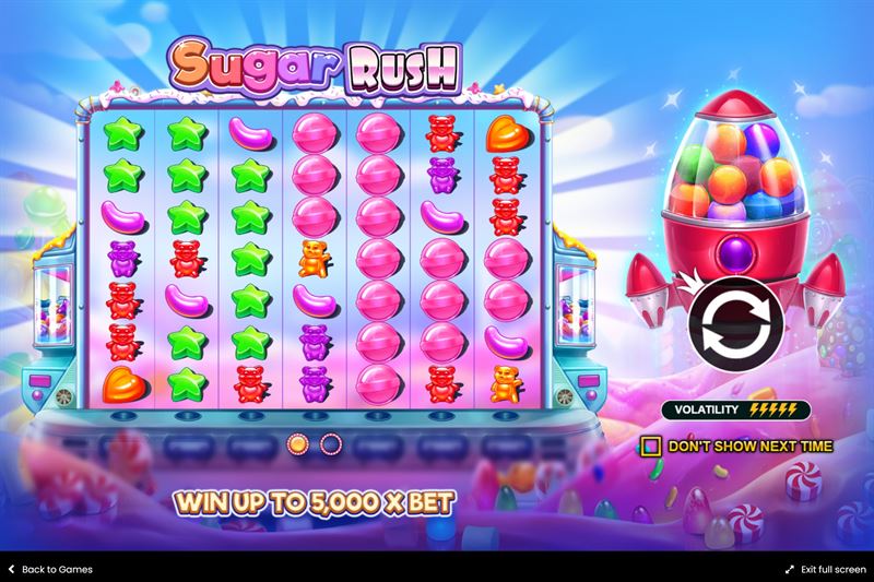 Скриншот слота Sugar Rush от Pragmatic Play