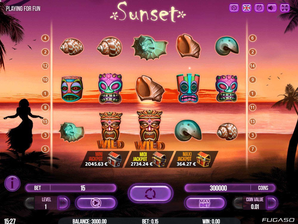 Скриншот слота Игра Sunset от Fugaso