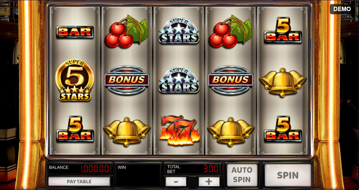 Скриншот слота Super 5 Stars от Red Rake Gaming